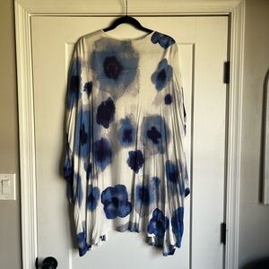 Blue and White Floral Kimono